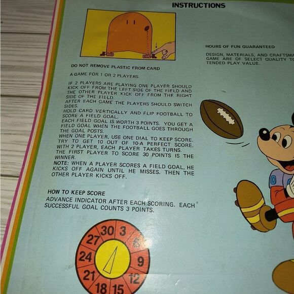 Monarc Products Disney Character Field Goal Football Vintage Game - Picture 5 of 11